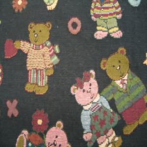 54" Tapestry Bears with Clothes with Black Background