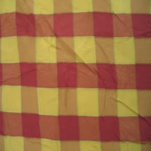 55" Taffeta 1" Check Cranberry and Old Gold
