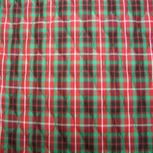 48" Taffeta Plaid Quilted Red, Black, Green and White