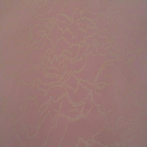 60" Taffeta 100% Polyester Floral Light Pink and White