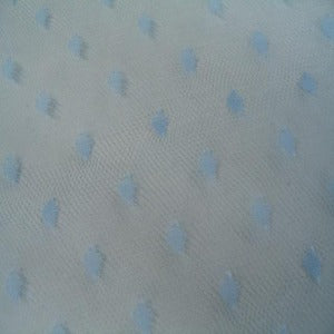 54" Tulle Blue with Blue Dot