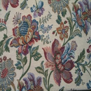 54" Upholstery Tapestry Floral Extra Large Multi Color with Light Background