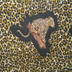 54" Upholstery Tapestry Leopard Animal with Leopard Spots in Background