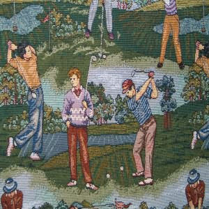 54" Upholstery Tapestry Golfers
