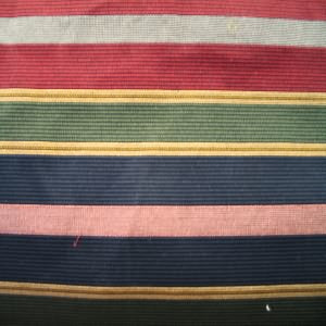 54" Upholstery Tapestry Stripe Blue, Green, Red and Gold (RR)