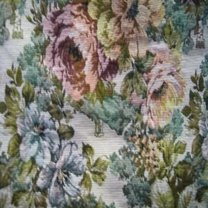 54" Upholstery Tapestry Floral Yellow, Wine and Green