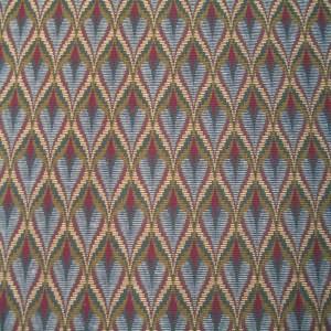 54" Upholstery Tapsetry Geometric Burgundy, Teal and Gold (RR)