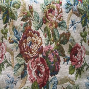 54" Upholstery Tapestry Floral Pink and Rust