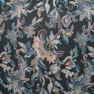 54" Upholstery Tapestry Floral Peach Bulb with Black Background