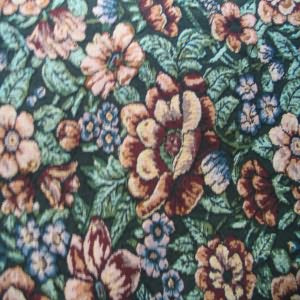 54" Upholstery Tapestry Floral Large Rust with Dark Green Leaf