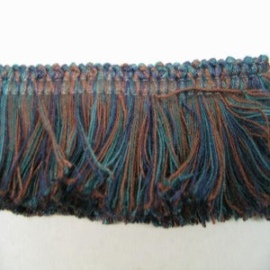 Brushed Fringe 1 1/2" Teal, Purple, and Rust