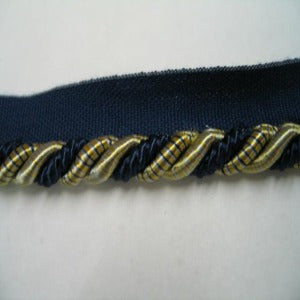Lip Cord Taupe and Navy #007-108