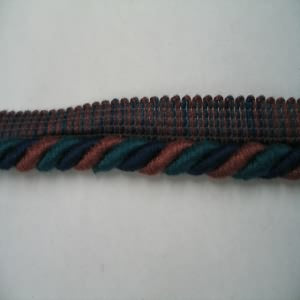 Lip Cord Color #4 Navy, Teal and Dark Mauve