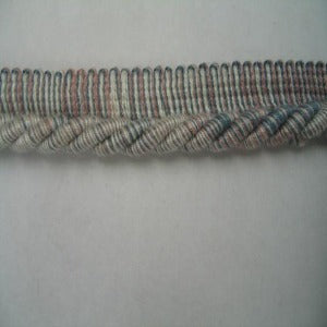 Lip Cord White, Dusty Rose, Light Blue Twisted