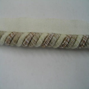 Lip Cord Tan and Ivory Twisted