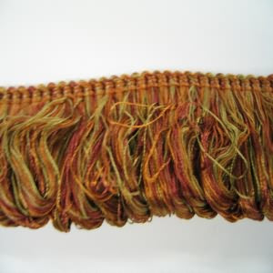 Fringe Looped 2" Espumillion Red Sea C/50 #7328 Red, Rust and Olive