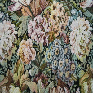 54" Tapestry Floral Large Multi with Black Background
