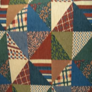 54" Patchwork Rust, Blue and Green