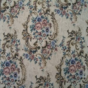 54" Floral Mauve and Purple with Tan and Brown Background (RR)
