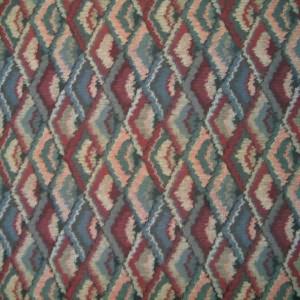 54" Upholstery Tapestry Diamond Blue, Green and Burgundy