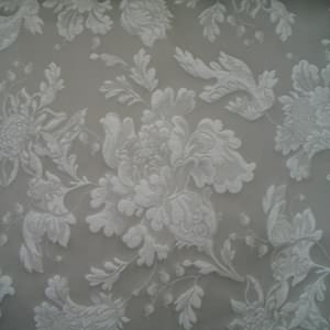 54" Floral Brocade Ivory and Taupe