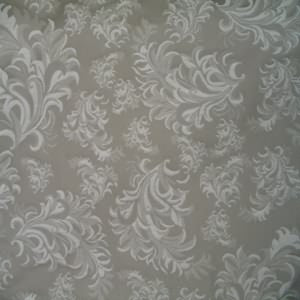 54" Leaf Brocade Ivory and Taupe