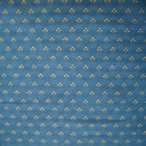 54" Upholstery Dot Rust Golden with Medium Blue Background