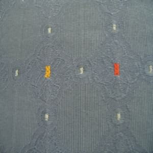 54" Upholstery Brocade Medium Blue with Dot