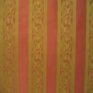 54" Stripe Gold with Brick Red Background (RR)