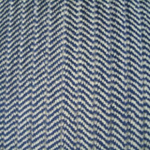 54" Upholstery Velvet Zigzag Blue and Taupe
