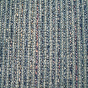 54" Upholstery Velvet Stripe Blue, Peach, and Navy