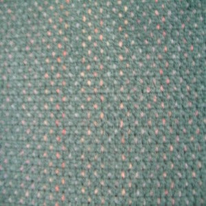 54" Upholstery Velvet Dot Peach and Cream with Blue-Green Background