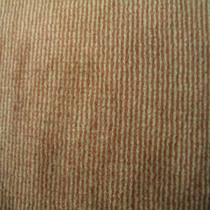 54" Upholstery Velvet Small Stripes Rust and Tan