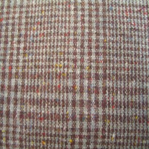60" Wool 85% Polyester/15% Wool Plaid Brown and Grey