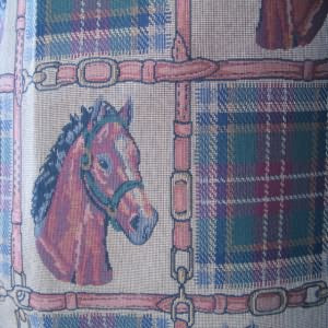 54" Western Tapestry "Horse Head Plaid"