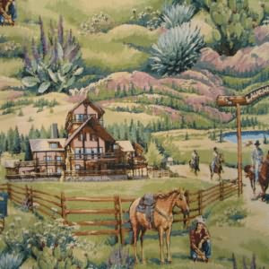 54" Western Tapestry Dude Ranch Multi (Murray)
