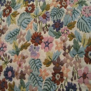 54" Tapestry Floral Multi with Tan Background
