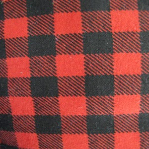 45" Flannel 100% Cotton Red and Black Check