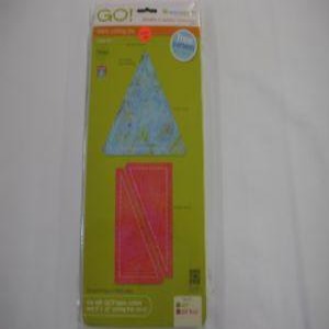Accuquilt GO Fabric Cutting Die Triangles in Square 4" Finished Square #55409