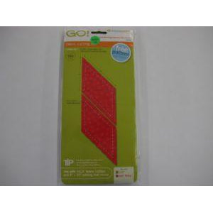 Accuquilt GO Fabric Cutting Die Parallelogram 45 degree 2 3/4" X 3 1/2" Sides (2 1/16" X 2 13/16" Finished) #55318