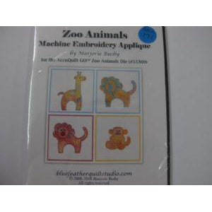 Accuquilt GO Fabric Cutting Die Machine Embroidery CD Zoo Animals Use with Die #55369