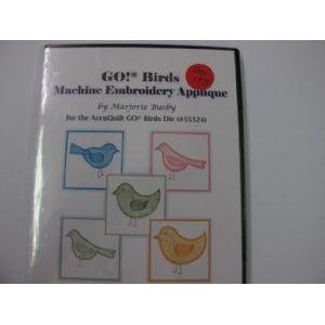 Accuquilt GO Fabric Cutting Die Machine Embroidery CD Birds Use with Die #55324