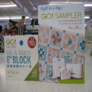 Accuquilt GO Qube Mix and Match 6" Block: Included in the Qube:(8) Go Mix and Match 6" X 6" Dies, 6" X 6" Cutting Mat, Instructional DVD, Pattern Book and A Self Contained Storage System #55775