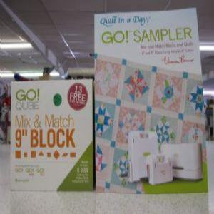 Accuquilt GO Qube Mix and Match 9" Block: Included in the Qube:(8) Go Mix and Match 6" X 6" Dies, 6" X 6" Cutting Mat, Instructional DVD, Pattern Book and A Self Contained Storage System #55777