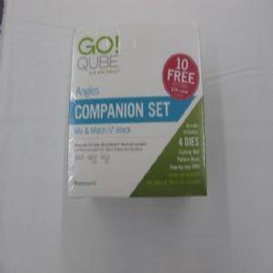 Accuquilt GO Qube 6" Angles Companion Set: Includes 4 Dies, Cutting Mat, Pattern Book and Step-by-Step DVD #55788