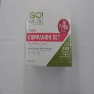 Accuquilt GO Qube 8" Angles Companion Set: Includes 4 Dies, Cutting Mat, Pattern Book and Step-by-Step DVD #55789