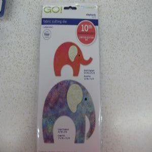 Accuquilt GO Fabric Cutting Die 10th Anniversary Limited-Edition Elephants #55373
