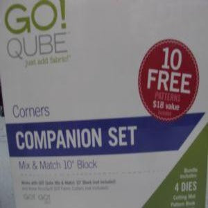 AccuQuilt GO Fabric Cutting Die Qube 10" Mix & Match Companion Corners #55798