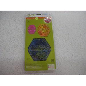 Accuquilt GO Fabric Cutting Die Half Hexagon 1", 1 1/2", 2 1/2" Sides (3/4, 1 1/3" 2 1/4" Finished) #55165