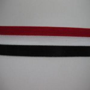 Cheerbraid 1 1/2" PolyesterScarlet/White/Black
